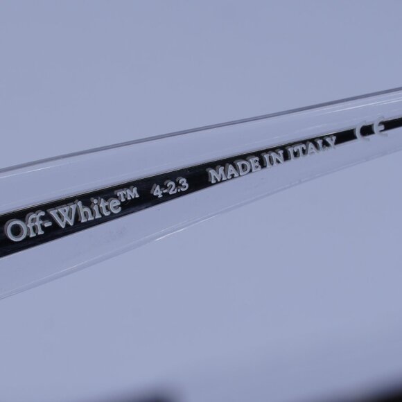 Off-White OERI103 BIG WHARF 7207 Sunglasses Silver Shield Frame, Grey Lenses - Picture 8 of 10